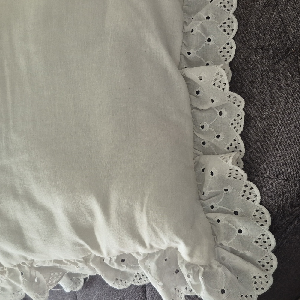 Two Ivy Shabby Chic Pillows With Ruffle - Picture 2 of 5